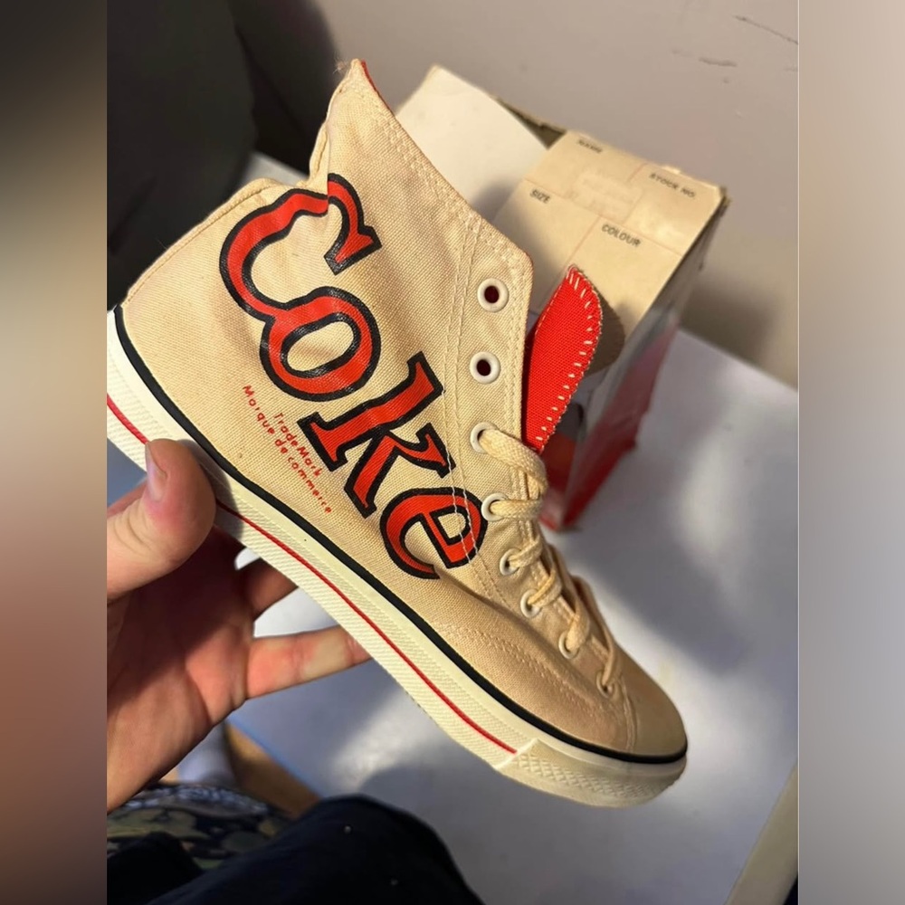 Coca Cola Converse style hi-tops 80s